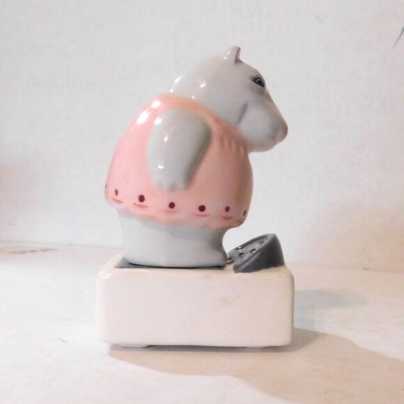 Clay Art Other - Clay Art Fat Chance Salt Pepper Shakers Hippo on the Scale 7565 Vintage 1992